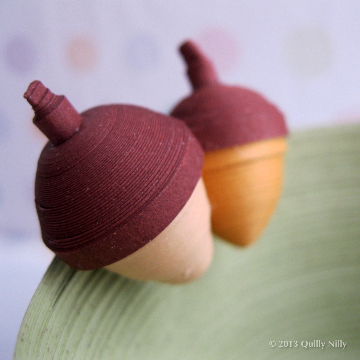Quilled Paper Bowl, Acorns, READY TO SHIP