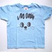 Hand printed Bear face - Kid's T-shirt - Sky Blue
