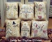 Snowman Mini Collection 1-Primitive Stitchery  E-PATTERN by Primitive Stitches-Instant Download