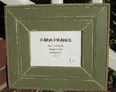 5 x 7 GREEN old vintage wood picture frame