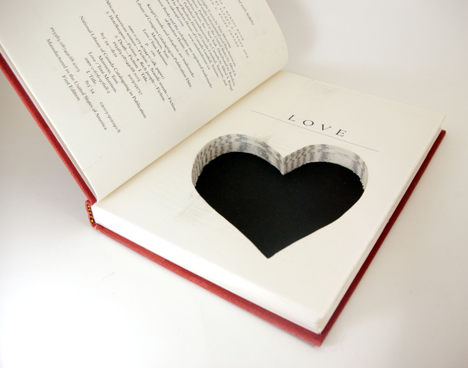 Wedding - Vintage Hollow Book Safe with Heart - Love