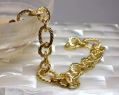 Chain Matte Gold Plated Nickel Free Flat Link Rope Textured Brass chain 1 foot