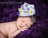 Mini top hat-mini top hat fascinator-Purple top hat-Alice in wonderland-mad hatter-tea party favors