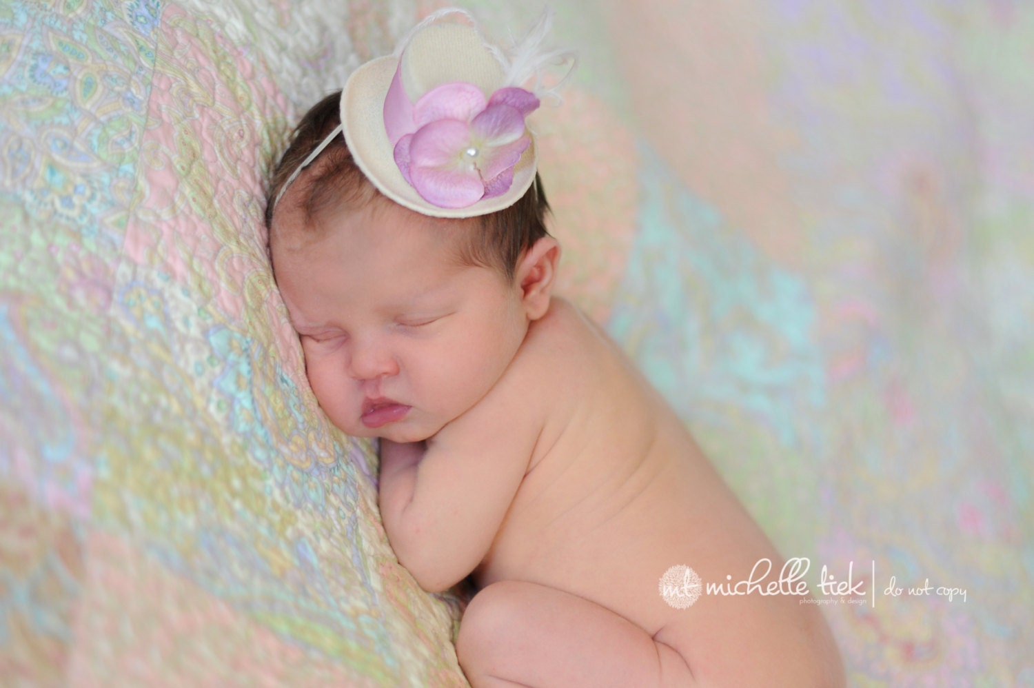 Mini top hat-mini top hat fascinator-pink headbands-Ivory and pink mini top hat-petitie mini top hat-newborn top hat-ivory headbands-pink