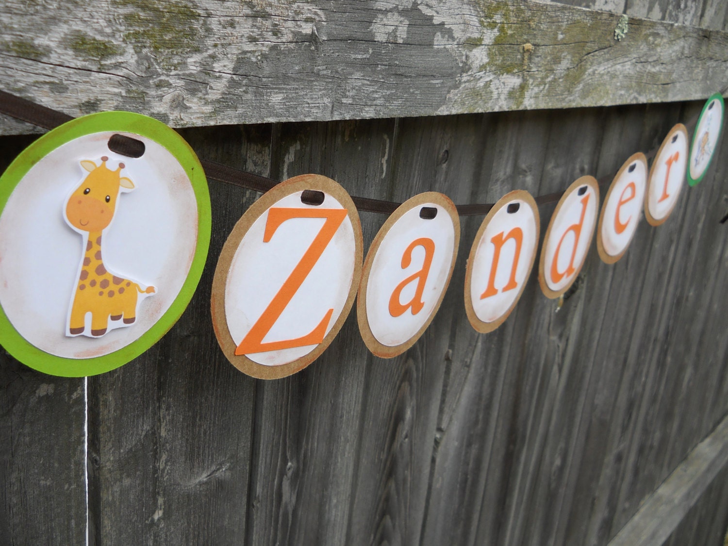 On a Safari Theme name banner