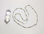 Seed Bead and Sterling Silver Necklace - Autumnal