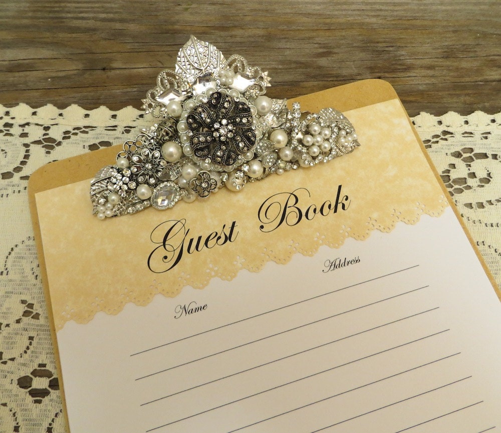 Wedding Guest Book Clipboard