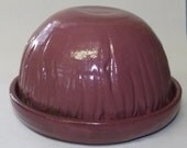 Rose pink butter dish