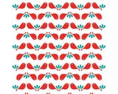 Little Birds monogram - Art Print Animal Illustration Geomery Children decor, Kids Room, Wedding Birthday Anniversary Gifts Flowers