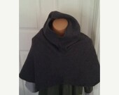 Pennsic Prep Sale Charcoal Gray Fleece Hood Mantle SCA Renaissance LARP Pagan Ready to go