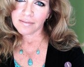 Swimming Pool apatite statement necklace / adjustable