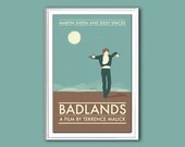 Movie poster Badlands 12x18 inches retro print