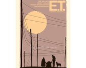 Movie poster retro print E.T.: The Extra-Terrestrial 12x18 inches