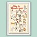 Alice in Wonderland: the illustrated ABC 12x18 inches print