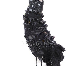 Gregory, fiber art soft sculpture