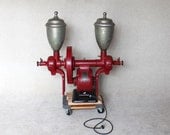Universal Double Hopper Coffee Grinder Circa 1913, Works