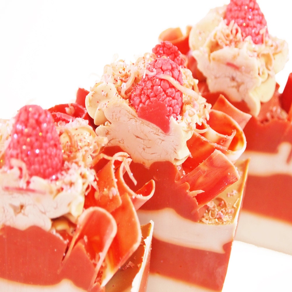 Raspberry Cream Handmade Vegan Artisan Cold Process Soap