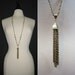 70s Necklace Vintage Gold Tone Tassel Sautoir Dangle Long Pendant