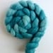 BFL Wool Roving - Hand Painted Spinning or Felting Fiber, Blue Mint