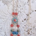 Coral and Turquoise Crystal and Glass Necklace on Sterling Silver