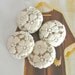 Handmade Fabric Buttons - Big Beige Off White Flower Floral Lace Handmade Fabric Buttons 1.5 Inch 4's