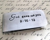 Personalized Money Clip- God Gave Me You  - Aluminum Money Clip - Wedding - Groom gift -