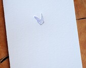 Lavender letterpress butterfly stationery