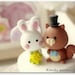 Lovely squirrel and rabbit Wedding Cake Topper