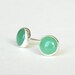aventurine stud earrings post earings blue green