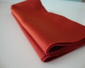 Vintage cloth napkins, eco friendly, rust brick red, set of 2 two