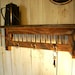 Western Furniture Upcycled Coat Rack Wall Mounted Wooden Shelf