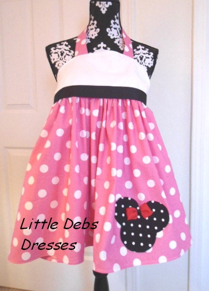 Minnie Mouse - Disney Girls Dress - Disney Vacation Girls Dresses - CUSTOM - 12 Months to 6 Years