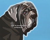 8x10 Pop Art Neapolitan Mastiff Dog Print of Painting Signed by Artist