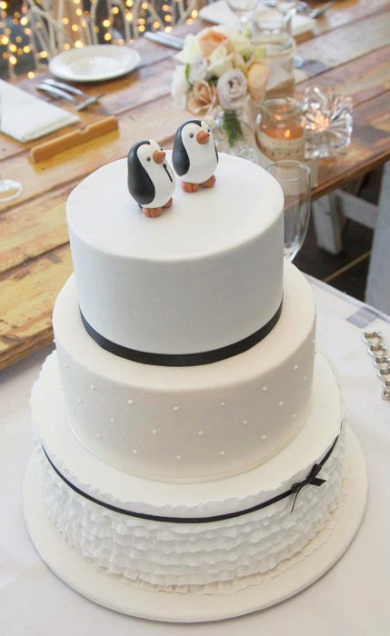 Penguin Wedding Cake Topper - Small