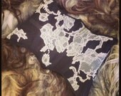 RESERVED FOR JULIET - 27inch closed waist - sheer underbust corset - swarovski crystals