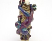 Purple Gecko Lampwork Glass Bead, Handmade Jewelry Supplies, Craft Supplies, SRA, OOAK