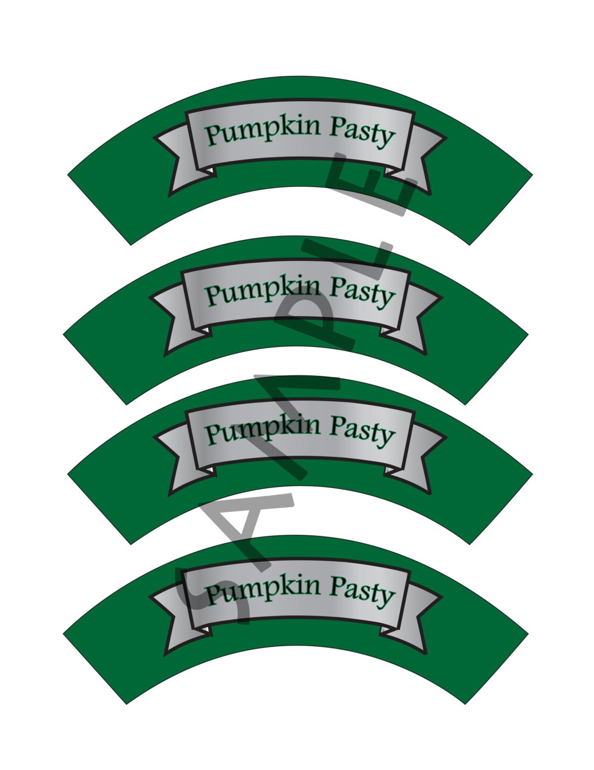 Slytherin/Harry Potter Inspire/Snake Green, Silver Theme Birthday Pumpkin Pasty Mini Cupcake Wrapper-House Witch, Wizard, Boy, Girl- Digital