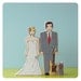 Custom Wedding/Commitment Ceremony Cake Topper Couple with One Instrument   or  Object and One Pet