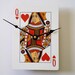 Queen of Hearts Clock, Playing Cards Clock