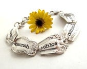 PersonaliZed 3 - 5 Spoon Ends Family Silverware Bracelet-Silverware Jewelry - Mothers Day