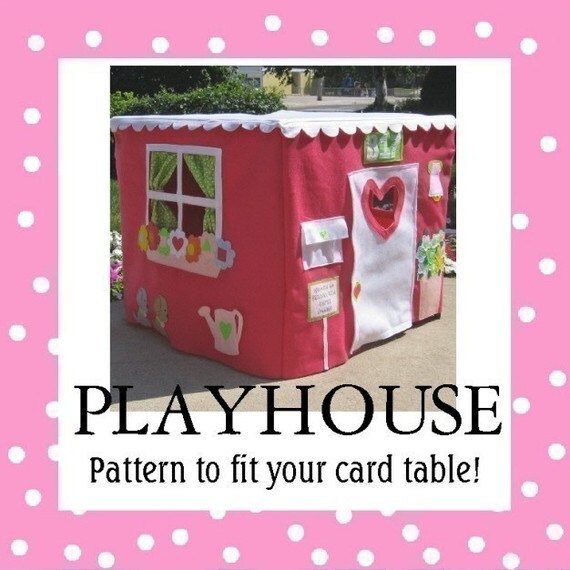 Sewing Pattern, Card Table Playhouse, Deluxe, Instant Download at Purchase, Sew the Playhouse seen on the Today Show, eBook over 45 pages