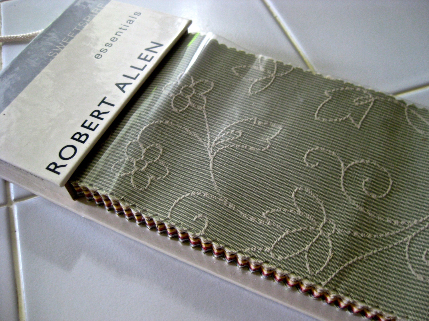 Robert Allen fabric sample book  5 x 13 x 1 1/2 inches  mixed colors designer decorator fabrics