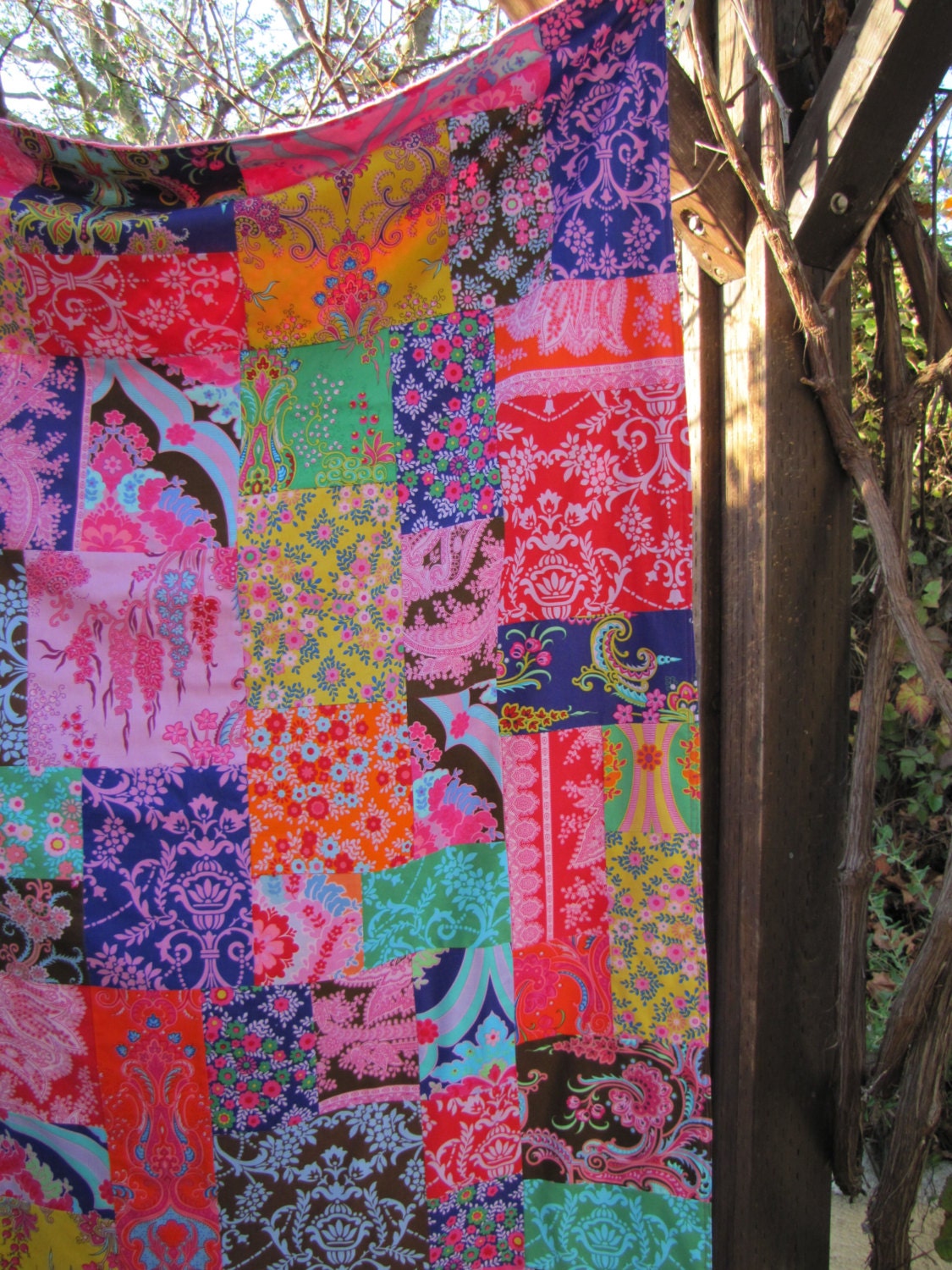 40X56 Custom Order Crazy Love Random Patchwork and Minky Blanket