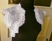 Snow Tiger Ballade white bridal lace bolero jacket wedding shrug renaissance bolero victorian jacket