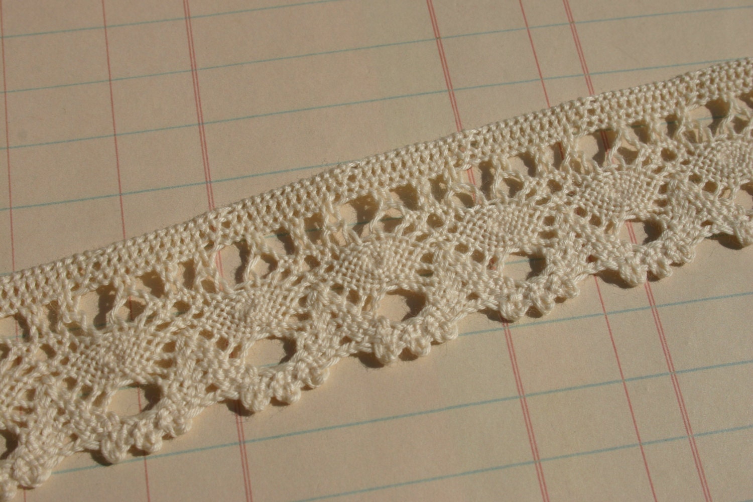 Wide Cream Cluny Trim - Scalloped Sewing Embellishment - 3 Yards
