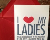 Bridesmaid Thank You Cards - Heart My Ladies