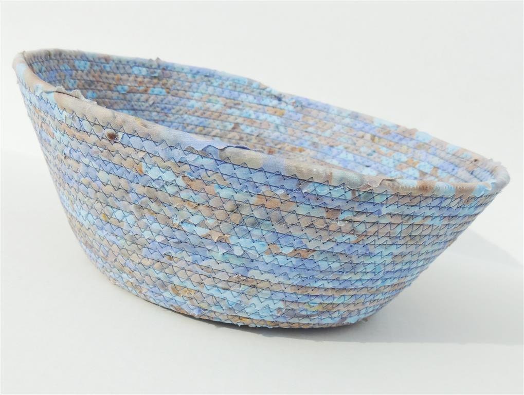 Large Periwinkle and Tan Bowl
