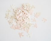 120 Doves, dove confetti, dove punch out, dove die cut, scrapbook embellishment, wedding table decoration, peace dove, blush, light beige