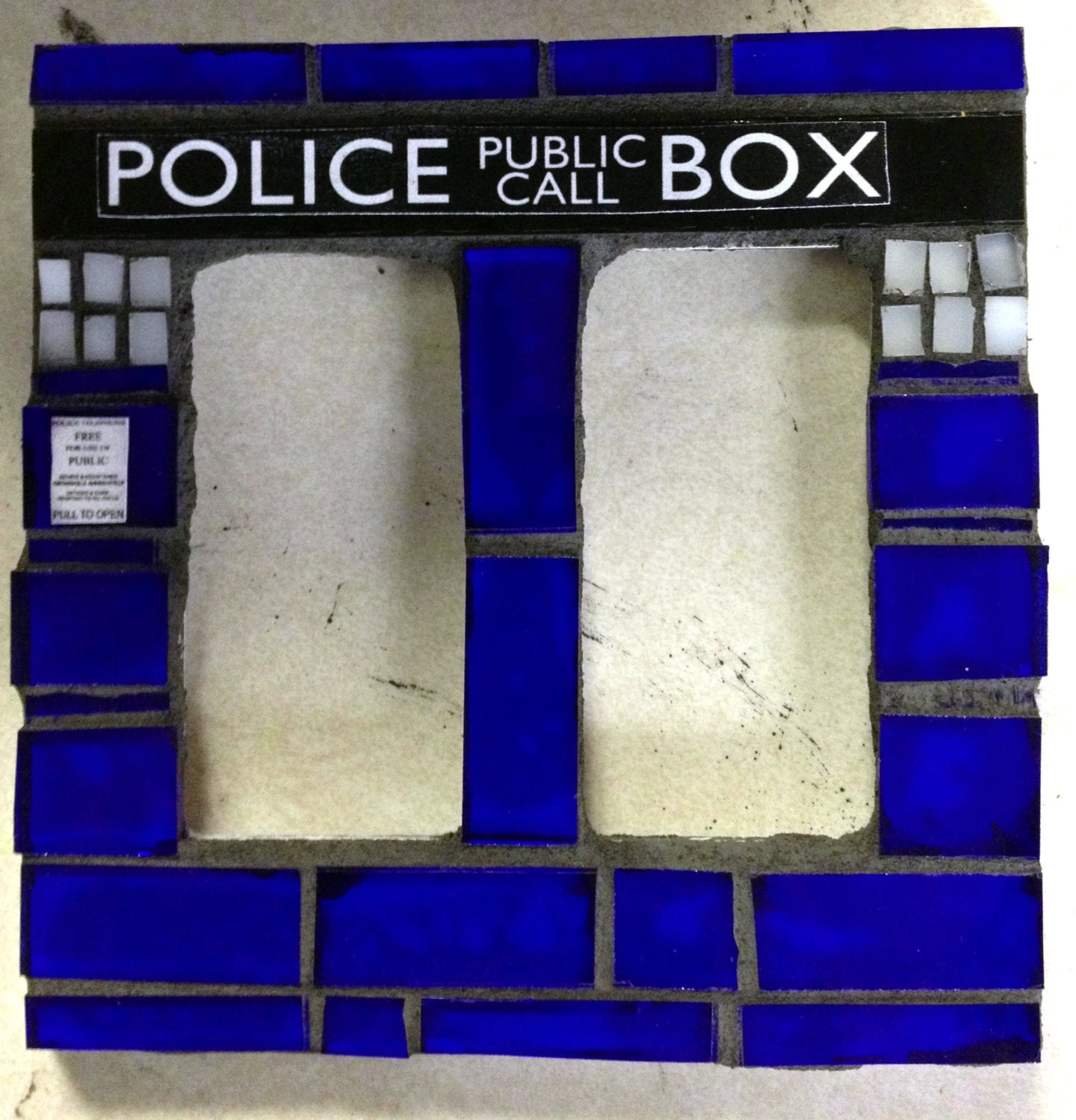 Doctor Who TARDIS Mosaic Double Rocker Light Switch Plate Cover