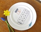 SALE - Plate - Hopscotch and houses